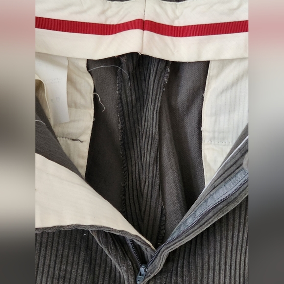 Mens Corduroy Pants Slacks Made in Italy 36x38 Gray EUC - Picture 8 of 15